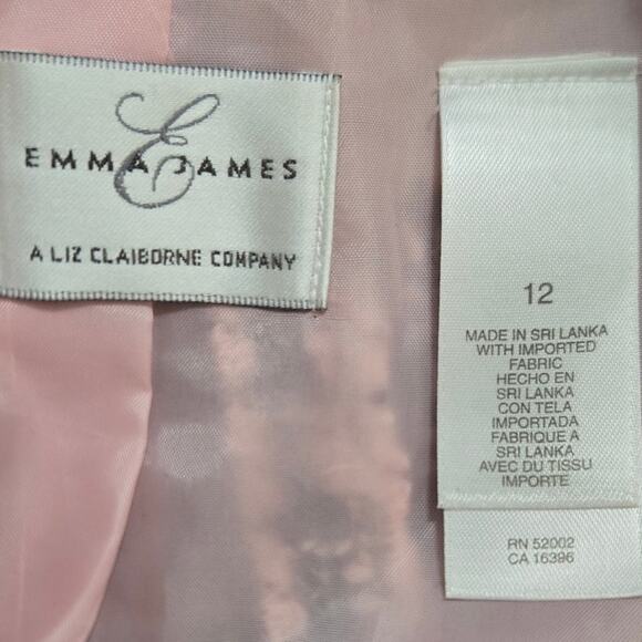 Emma James Women’s Tweed Plaid Blazer Jacket Size 12 Pink Lined Classic‎ - Picture 7 of 8
